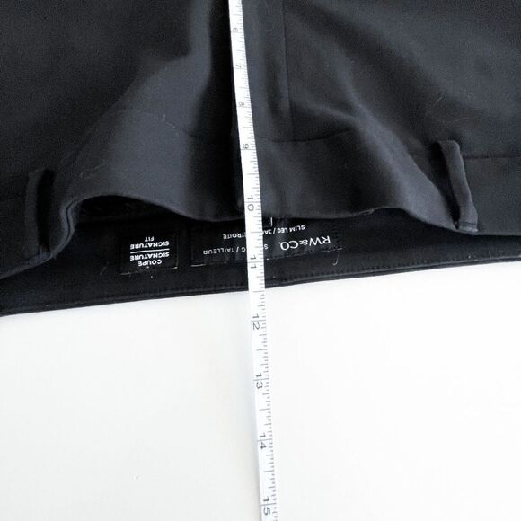 RW & Co. Womens Tailored Pants Slim Leg Signature Fit Career Wear Black Size 10 - Picture 7 of 9